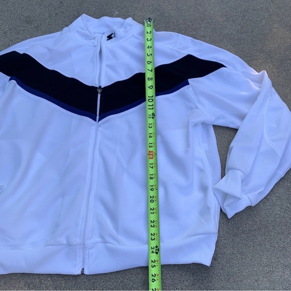 Lightweight Vintage Mens Starter Jacket Size XL 46/48 White  Windbreaker Coat - Picture 6 of 8